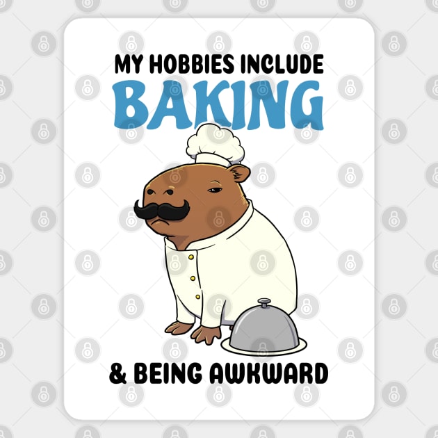 My hobbies include Baking and being awkward Capybara Chef Magnet by capydays